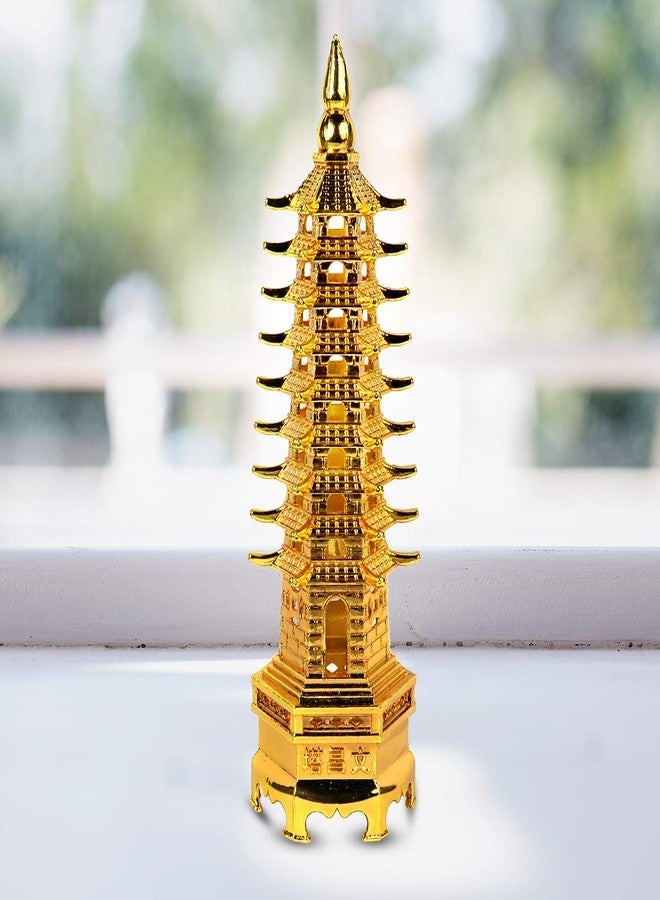 Crystu Feng Shui Pagoda Education Metal Tower for Students Studies | Education Tower for Study Table | Education Tower Vastu Size : 12.5cm - Image 4